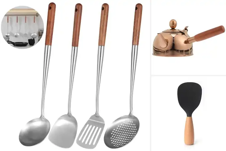 Detailed view of Best Heat Insulated Wooden Handles