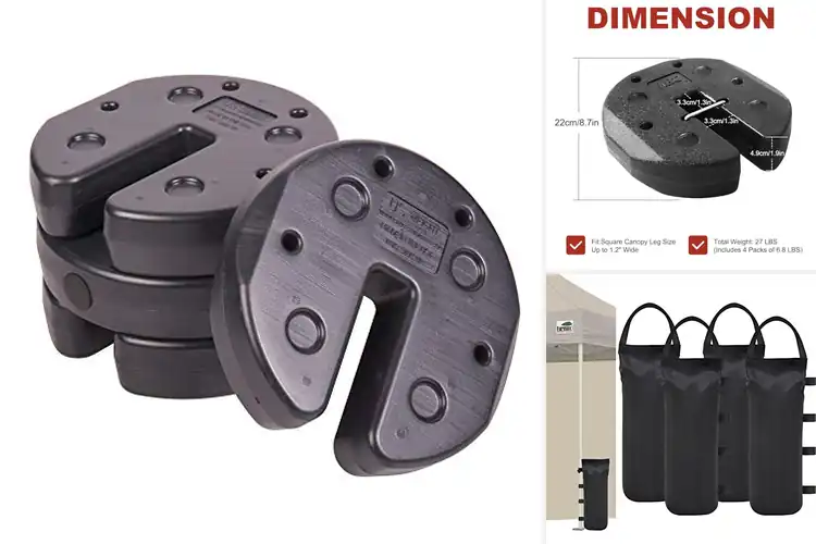 Detailed view of Best Outdoor Pop Up Tent Weights: Top 10 Picks for Stability