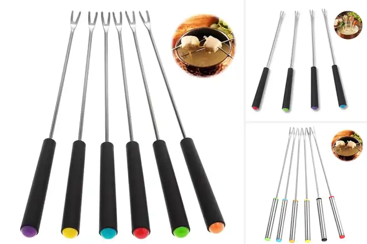 Detailed view of Best Sturdy Reusable Fondue Skewers