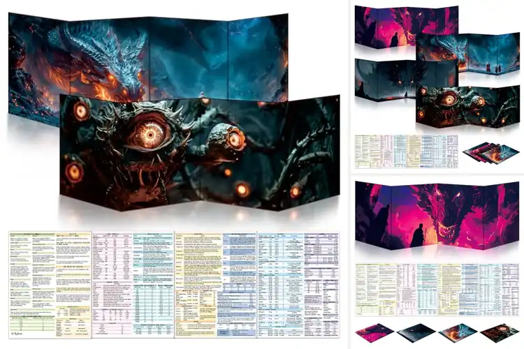 Detailed view of Best Tri-Fold DM Screens