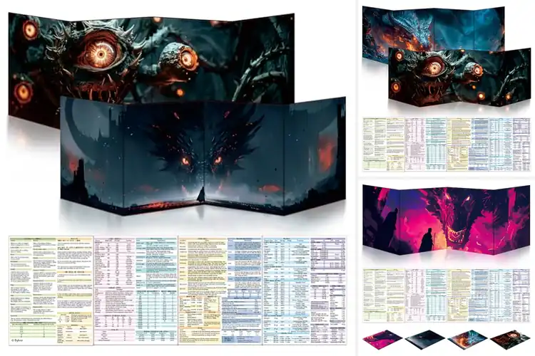Detailed view of Best Wipeable DM Screens for Smooth, Clean Gameplay